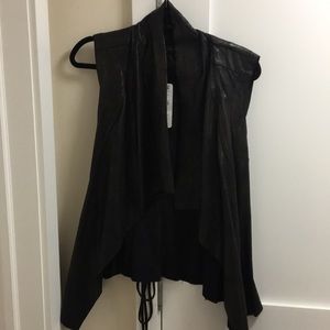 Zara Faux leather vest NWT